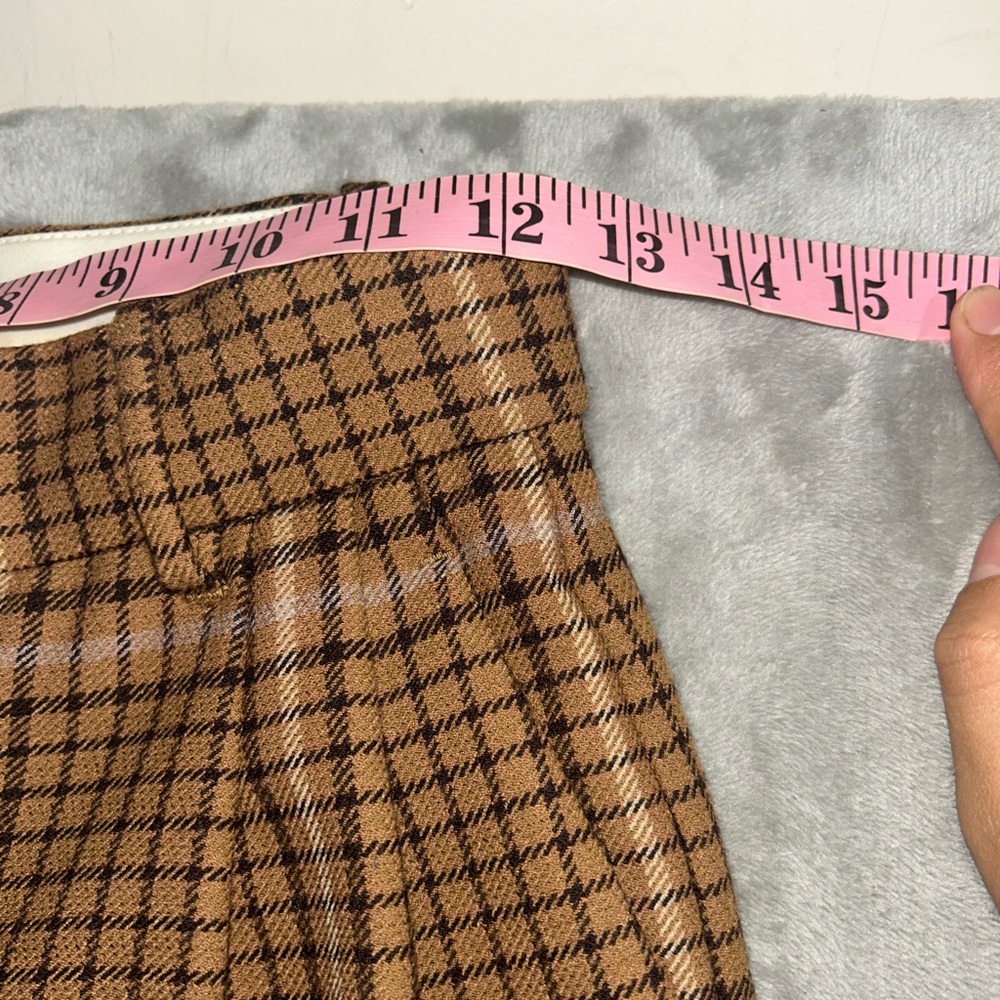 Wilfred aritzia wool blend plaid wide leg trousers - Picture 4 of 11